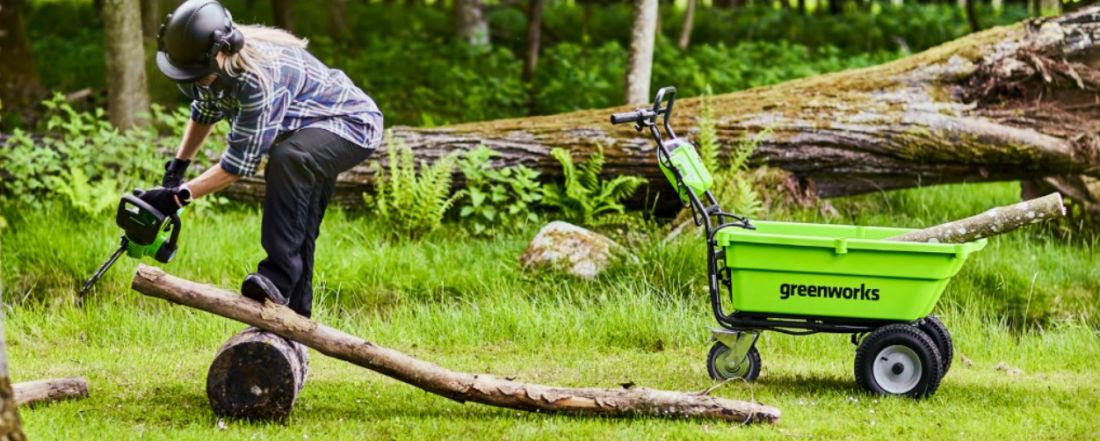 Greenworks G40GC Cordless Battery Power Garden Barrow 40v (Bare Tool)