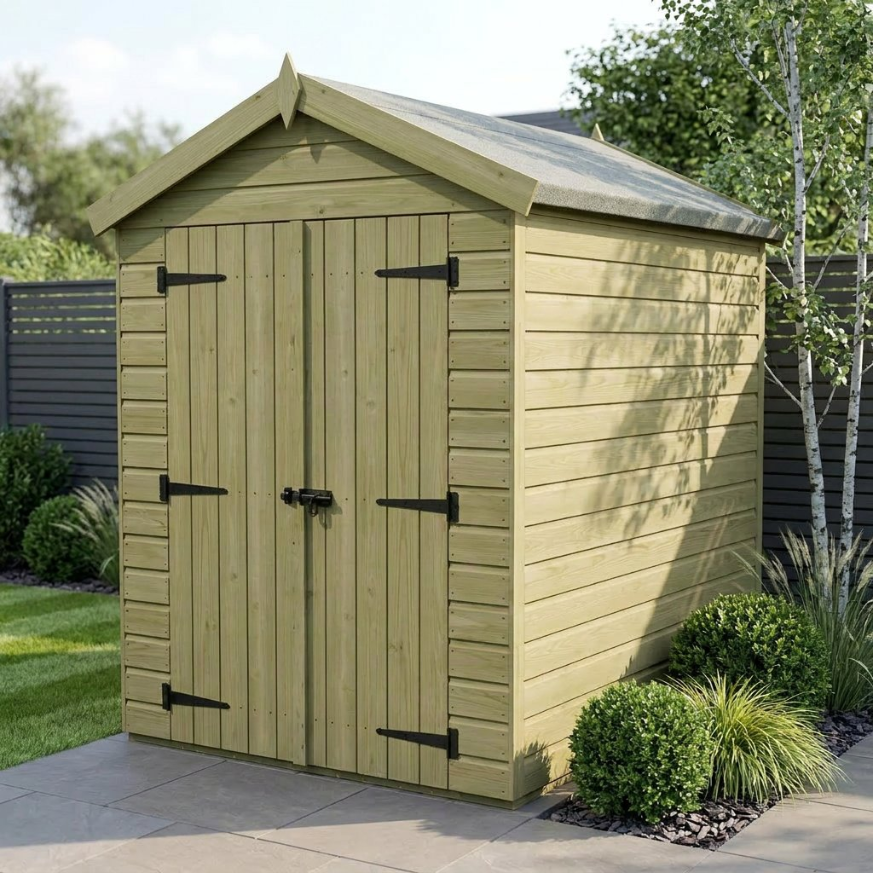 4 x 5 Apex Shed Double Door, No Windows