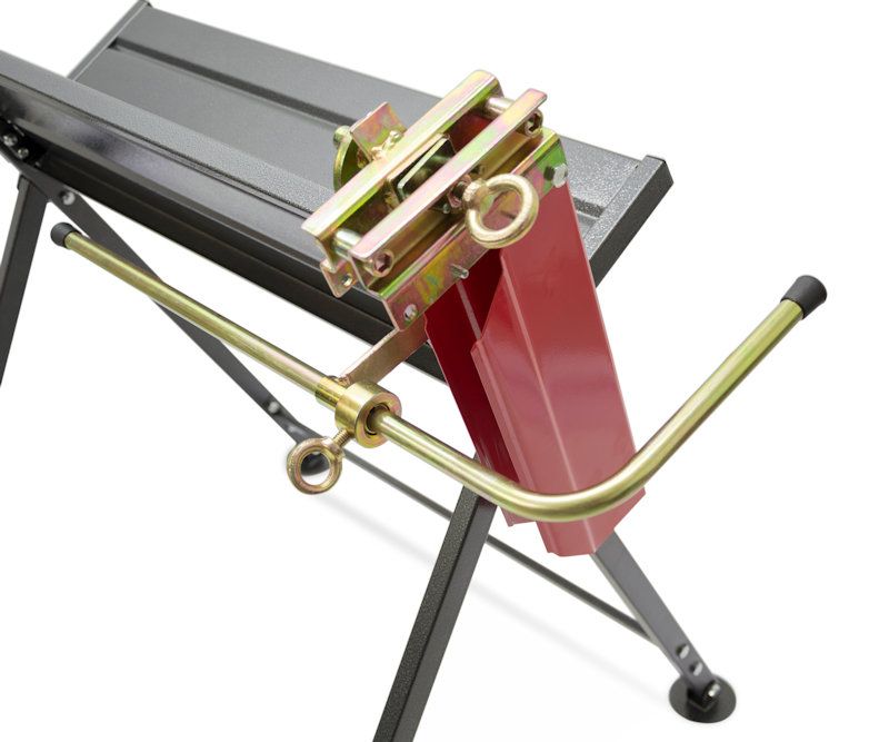 Handy Galvanised Metal Saw Horse with Chainsaw Mounting Bracket