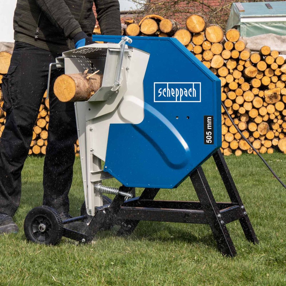 Scheppach HS510 Tilting Log Saw, 3000W, 505mm TCT Blade, 1000x170mm Log Capacity, Patented Safety Flap