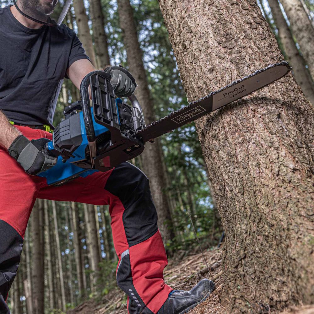 Scheppach PCS56 Chainsaw, 3.1hp Petrol Engine, 20" ProCut Bar, 470mm Cutting Capacity, Easy-Start