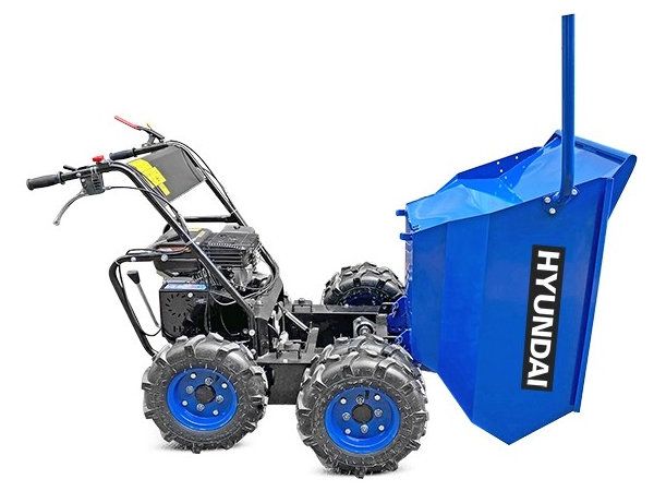 Hyundai 196cc 4-Wheel Drive Mini Dumper / Power Barrow  500kg HYMD500
