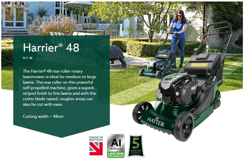 Hayter Harrier 48 Pro Autodrive BBC Lawnmower / Honda