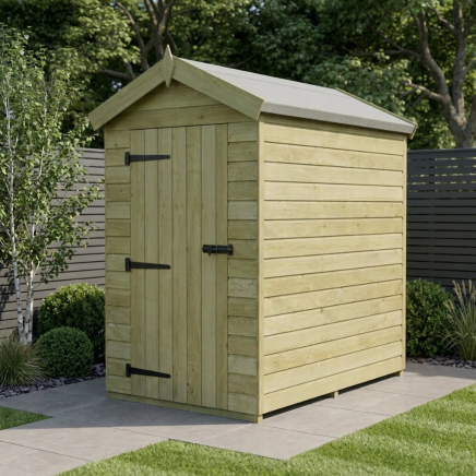 4 x 7 Apex Shed Single Door, No Windows