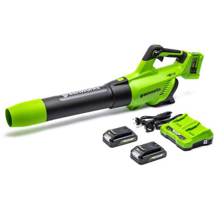 Greenworks GWG24X2ABK2X Variable Speed Cordless Axial Blower Kit 48V / 2Ah Battery and Charger