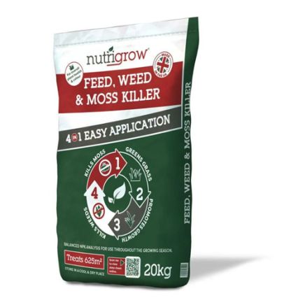 NutriGrow Weed, Feed & Moss Killer  Granular Fertiliser  20kg