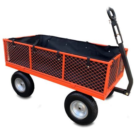 Sherpa Large Utility Garden Cart - Puncture Proof Tyres / Liner 450kg SLGT3