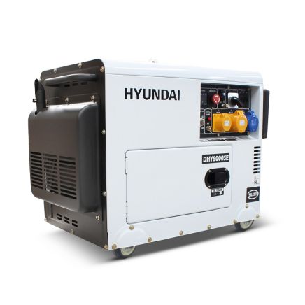 DHY6000SE Hyundai Silenced Standby Single Phase Diesel Generator  5.2kW / 6.5kVA