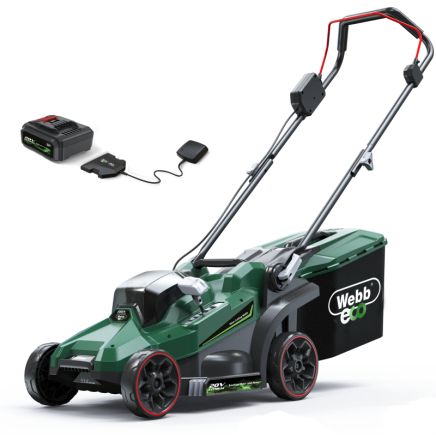 Webb Cordless Lawnmower 20v / 33cm Kit  (4ah Battery / Charger)