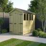 4 x 10 Apex Shed Double Door, With Windows