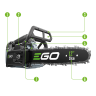 EGO CSX3002 Professional Cordless Top Handle Chainsaw - Kit 30cm (4.0Ah Battery / Charger) EGO CSX3002 Professional Cordless Top Handle Chainsaw - Kit 30cm (4.0Ah Battery / Charger)