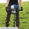 Scheppach EB2000 Earth Auger, 1.9hp Petrol Engine, 67.3Nm Torque, 800mm Drilling Depth, Variable Speed Control, 3 Drill Bits