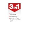 Scheppach MP132-42 Lawnmower, 3.3hp Petrol Engine, 42cm Cutting Width, 75mm Cutting Height, 45L Collection Bag