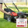 Scheppach MP132-42 Lawnmower, 3.3hp Petrol Engine, 42cm Cutting Width, 75mm Cutting Height, 45L Collection Bag