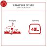Scheppach SC55P Scarifier, 5.4hp Petrol Engine, 40cm Working Width, -15mm to +5mm Working Depth, 40L Collection Bag